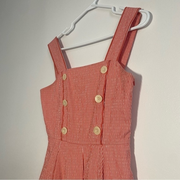 Adolfo Dominguez Red and White Stripe Button Front Mini Dress Size EU 38 - Picture 3 of 13